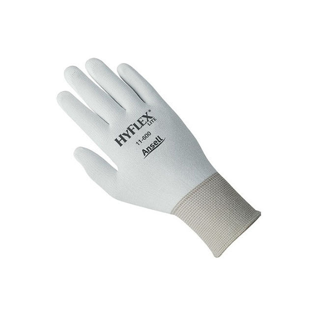 Ansell HyFlex® Industrial Glove, Polyurethane Coating, L210-260mm, Black/White 12 each/box, 12 box/case 1160011080