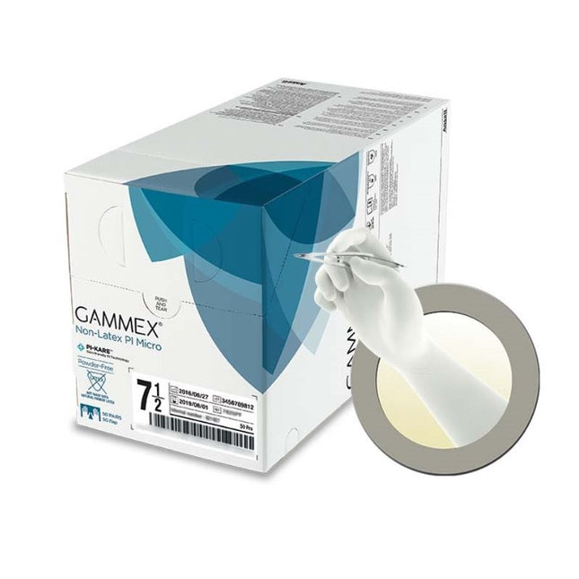 Ansell GAMMEX® Non-Latex PI Micro Surgical Glove, White 50 pair/box, 4 box/case 20685955