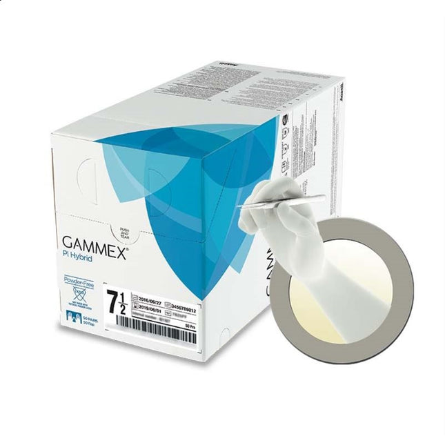 Ansell GAMMEX® PI Hybrid Surgical Glove 50 pair/box, 4 box/case 340063055