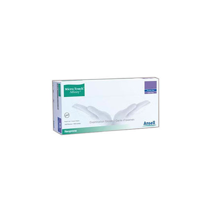 Ansell Micro-touch Affinity Examination Glove, Synthetic Neoprene, Green 100 each/box, 10 box/case 3770