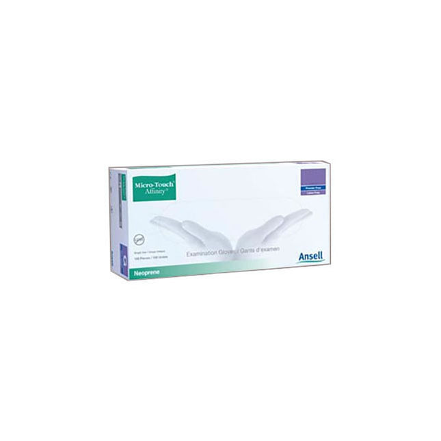 Ansell Micro-touch Affinity Examination Glove, Synthetic Neoprene, Green 100 each/box, 10 box/case 3770
