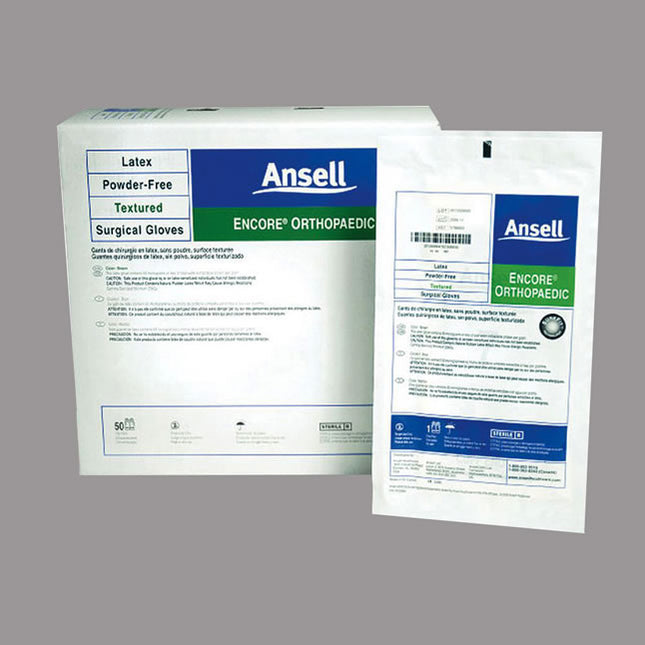 Ansell Encore® Orthopaedic Surgical Glove 50 pair/box, 4 box/case 5788001