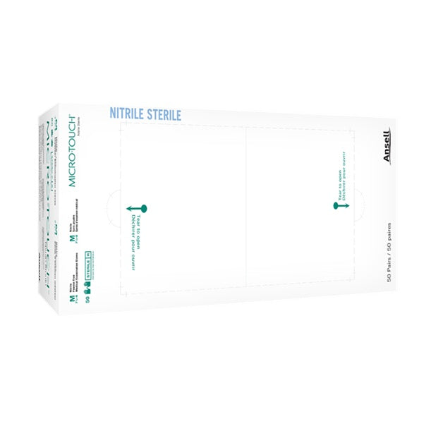 Ansell Micro-touch Nitra-tex Examination Glove, Nitrile, Pair, Blue 50 pair/box, 4 box/case 6034151