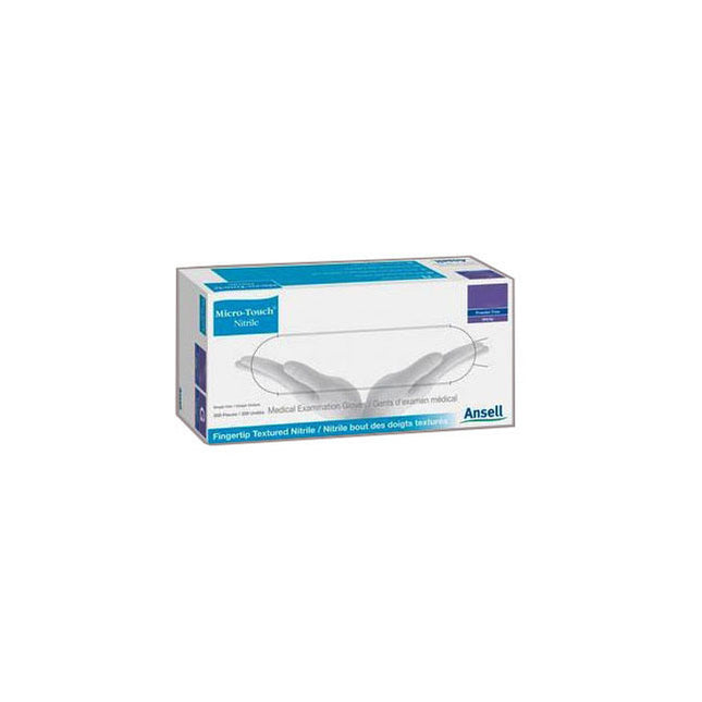 Ansell Micro-touch Examination Glove, Nitrile, Blue 200 each/box, 10 box/case 6034300