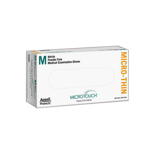 Ansell Micro-touch Micro-thin Nitrile Examination Glove, Blue 300 each/box, 10 box/case 6034311