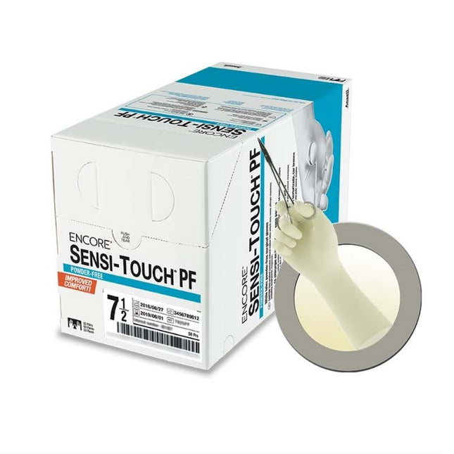Ansell ENCORE® Sensi-Touch® Surgical Glove, Powder Free 50 pair/box, 4 box/case 7821PF