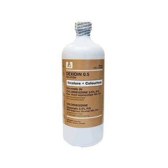 compare product Atlas Medical Dexidin™ 0.5 Antiseptic Solution 0.5%, 500mL, 1 each, 918124