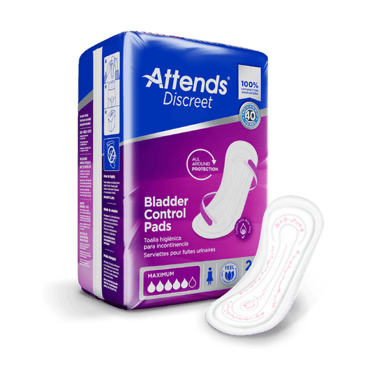 Attends Discreet Women's Maximum Pads L - 13" W - 4.5" - 10 bags of 20, ADPMAX - A Medi Supplies