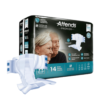 compare product Attends Premier Briefs, Medium, 4 bags of 14, ALI-BR20