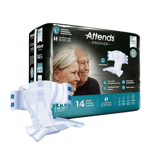 Attends Premier Briefs, Medium, 4 bags of 14, ALI - BR20 - A Medi Supplies