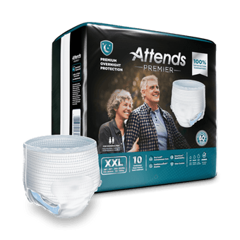 compare product Attends Premier Pull-On Underwear XX-Large, 4 bags of 10, ALI-UW50