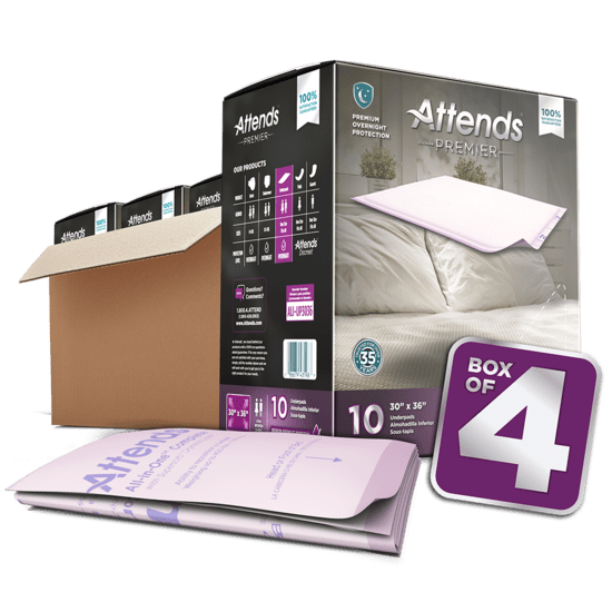 Attends Premier Underpads, 30" x 36", 6 bags of 10, ALI - UP3036 - A Medi Supplies