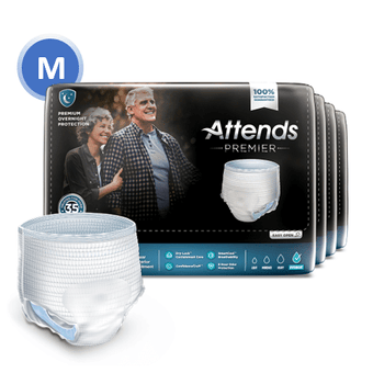 compare product Attends Premier Underwear, Medium, 4 bags of 18, ALI-UW20
