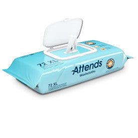compare product Attends Washcloths Scented, 8.7