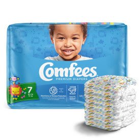 compare product Comfees Baby Diapers - Size 7, 4 bags of 20, CMF-7
