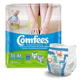 Comfees Boy Training Pants - Size 3, 6 bags of 23, CMF - B3 - A Medi Supplies