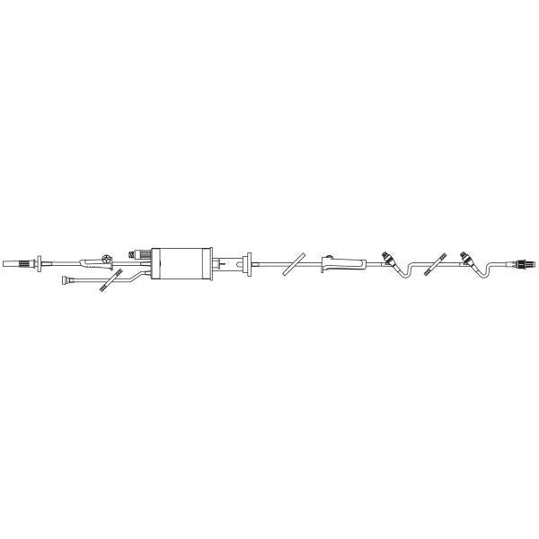 Baxter BURETROL® Solution Set, 150 mL Burette Drip Chamber Filter Valve 48 each/case 2H8864
