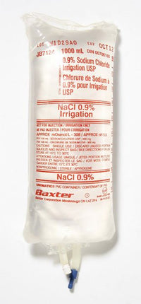 Baxter 0.9% Sodium Chloride Irrigation Solution, Viaflex® Uromatic® Plastic Pour Container, 12 each/case, JB7124 - A Medi Supplies