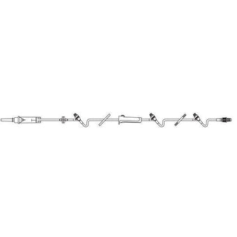 compare product Baxter CONTINU-FLO Solution Set, Non-Vented, 3 CLEARLINK Luer Activated Valves, Backcheck Valve. 60 drops/mL. 105