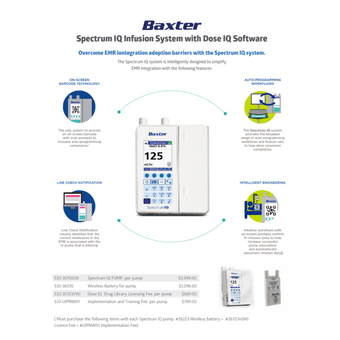 compare product Baxter® Drug Library Licensing Fee for IQ IV Pump, 1 EA, 35723V090