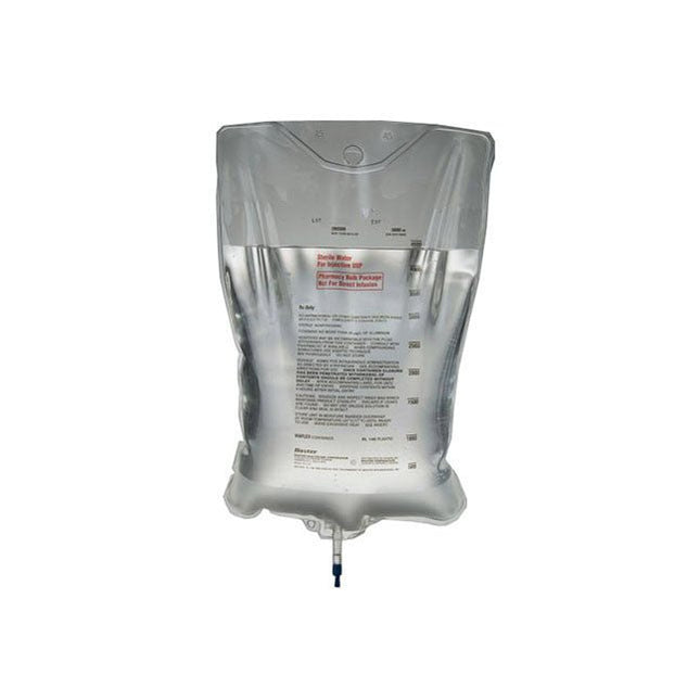 Baxter Sterile Water For Irrigation, Viaflex Uromatic Plastic Pour Container, 3000mL 4 each/case JB7117 - A Medi Supplies