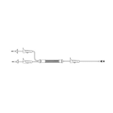 B. Braun Gravity Blood Administration Set, Y-type with No Injection Site, 34mL, L87" 50 each/case V2500-C