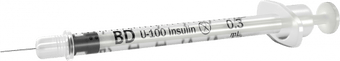 compare product BD Syringe & Needle Insulin 1mL 29G X 0.5in Ultra-fine P243 10 each/bag, 20 bag/case 324704