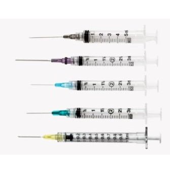 BD General use Syringe with PrecisionGlide™ Detachable Needle, 3cc, 20GA x 1 - 1/2", 100 each/box, 8 box/case, 309579 - A Medi Supplies