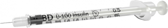 compare product BD Syringe & Needle Insulin 0.5cc 28x0.5in Micro-fine P70 100/box 5 Box/case 329461