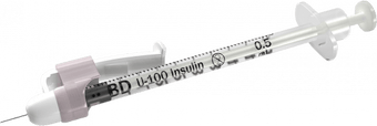 compare product BD SYRINGE & NEEDLE INSULIN 0.5cc x 30 x 8mm TW SAFETY GLIDE 100/box  4 box/case 305934