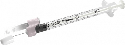 BD Syringe & Needle Insulin 1.0cc 31g X 6mm Safetyglide 100/box 4 Box/case 328446 - A Medi Supplies