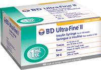 BD Syringe & Needle Insulin 1cc 30G X 5/16in Ultrafine Ii P70 100/box 5 Box/case 320469 - A Medi Supplies
