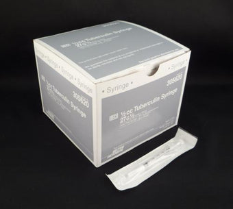 compare product BD Syringe & Needle Tuberculin 0.5cc 27x0.5in RB 100/box 5 Box/case 305620