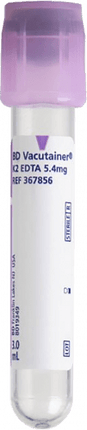 BD Tube Vacutainer Hemo+13 X 75mm 3ml Lav Plbl P56 Plastic; 5.4mg K2EDTA 100/Box 10Box/Case 367856 - A Medi Supplies