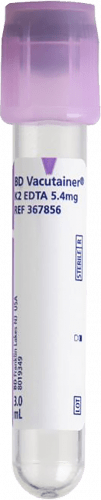 compare product BD Tube Vacutainer Hemo+13 X 75mm 3ml Lav Plbl  P56 Plastic; 5.4mg K2EDTA 100/Box 10Box/Case 367856