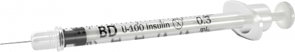 BD Ultra - Fine™ Insulin Syringes, 1 mL 8mm x 30G U - 100 100/bx 5 bx/case 326702 - A Medi Supplies