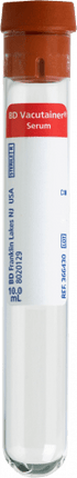 BD Vacutainer® Serum Tube, L100mm, OD 16mm, 10mL Clot Activator Additive, 100 each/box, 10 box/case, 367820 - A Medi Supplies