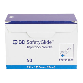 compare product 23G x 1 in. BD SafetyGlide™ Needle only 50 each/box, 10 box/case BD 305902