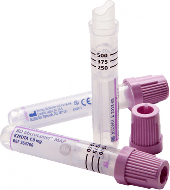 compare product Tube Microtainer MAP Micro K2EDTA 13x75mm LAV 50 each/box, 4 box/case 363706