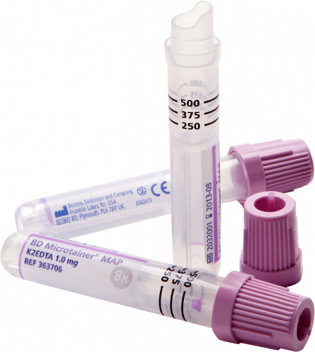 Tube Microtainer MAP Micro K2EDTA 13x75mm LAV 50 each/box, 4 box/case 363706 - A Medi Supplies