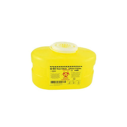 BD Sharps Collector, One - Piece, Vertical Entry, 3.1L, Yellow, 1 each, 300466 - A Medi Supplies
