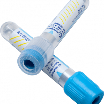 BD Vacutainer® Plus Citrate Tube, L75mm, OD 13mm, 2.7mL Draw Volume 100 each/box , 363083 - A Medi Supplies
