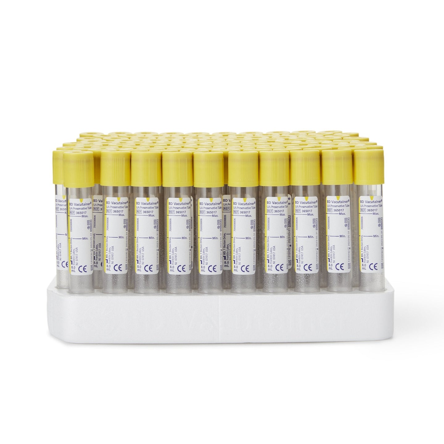 BD Vacutainer® Plus urinalysis tubes, 8mL, L100mm, OD 16mm, 100 each/box, 10 box/case, 365017 - A Medi Supplies