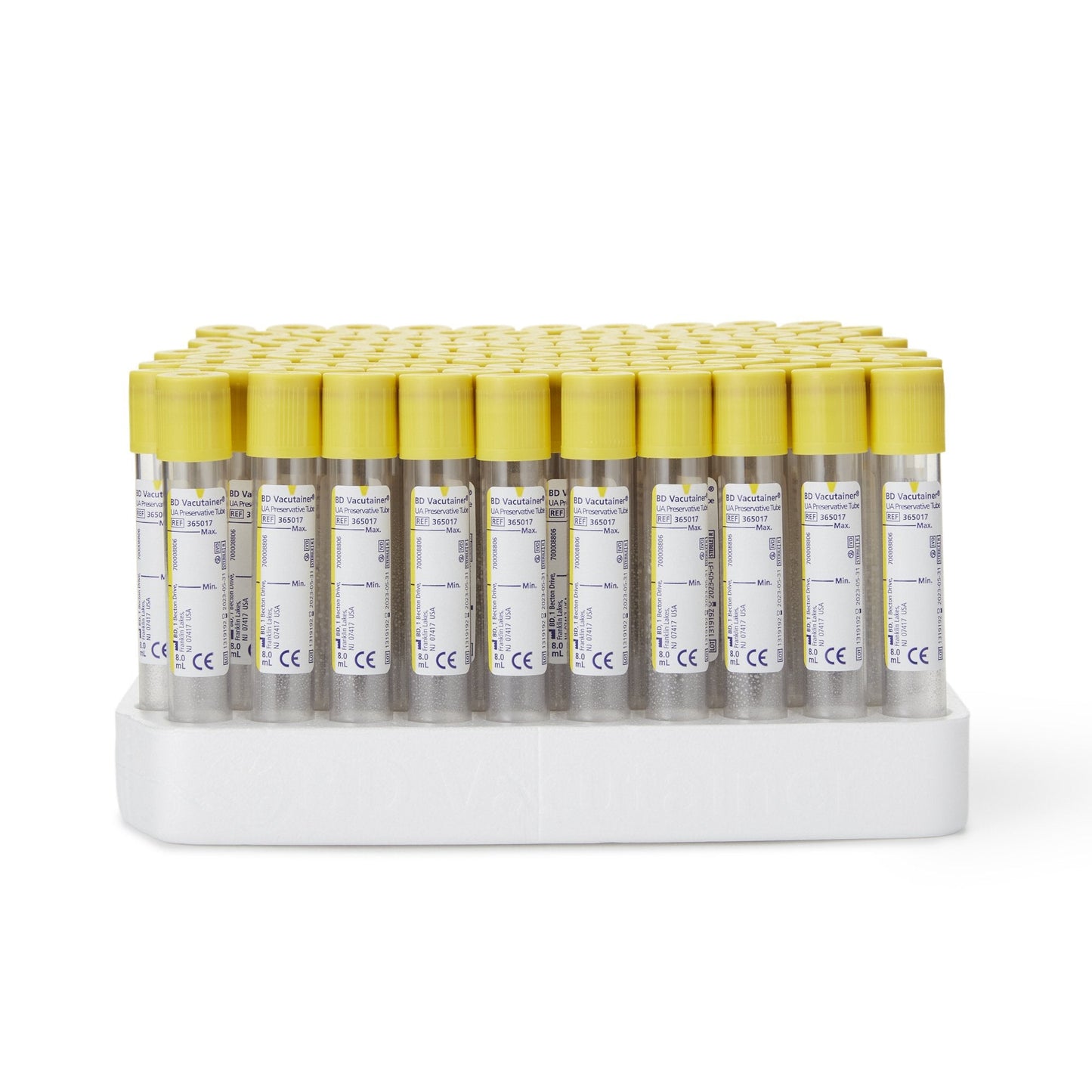 BD Vacutainer® Plus urinalysis tubes, 8mL, L100mm, OD 16mm, 100 each/box, 10 box/case, 365017 - A Medi Supplies