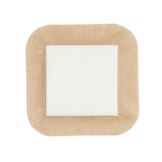 Cardinal Health Silicone Bordered Foam Dressing, 5-layer, 4x4in 10 each/box, 5 box/case BFM44