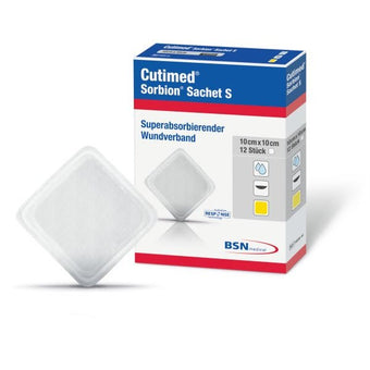 compare product BSN Medical Cutimed® Sorbion® Sachet Superabsorbent Dressing 10 x 10cm 10 each/box 7323206