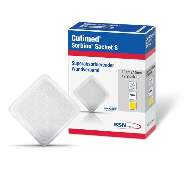 BSN Medical Cutimed® Sorbion® Sachet Superabsorbent Dressing 10 x 10cm 10 each/box 7323206 - A Medi Supplies