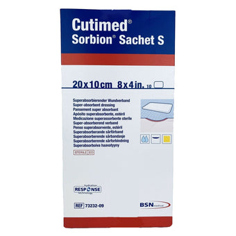 compare product BSN Medical Cutimed® Sorbion® Sachet Superabsorbent Dressing 10X20cm  10 each/box 7323209