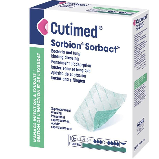 BSN Medical Cutimed® Sorbion® Sorbact® Dressing 10X10CM 10 each/box 72698 - 16 / 7269816 - A Medi Supplies