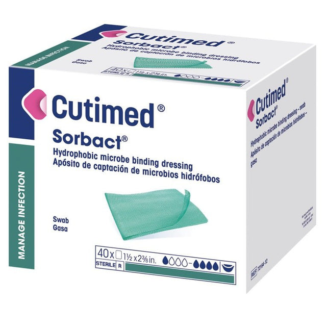 BSN Medical Medical Cutimed® Sorbact® Swab 7X9cm 40 each/box 72165 - 14 / 7216514 - A Medi Supplies